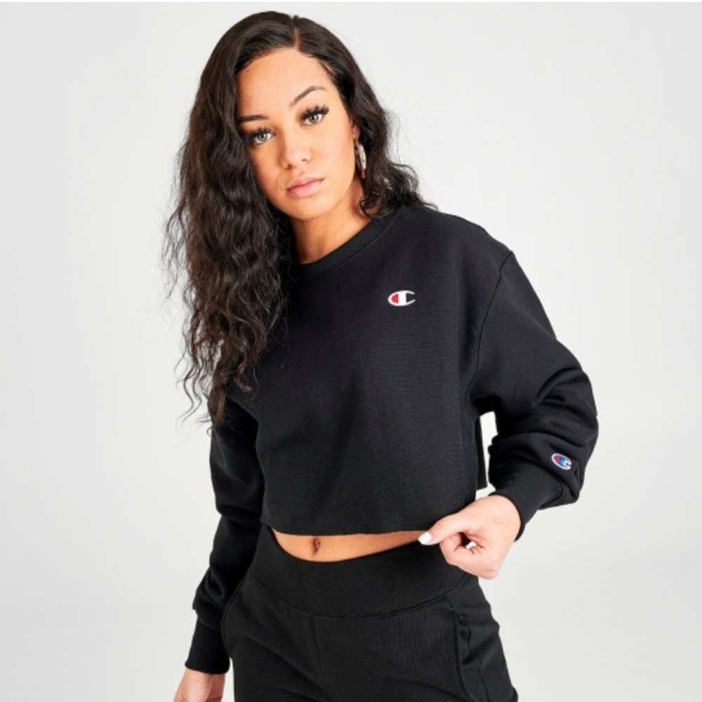 CHAMPION REVERSE WEAVE CROP CREW SWEATSHIRT